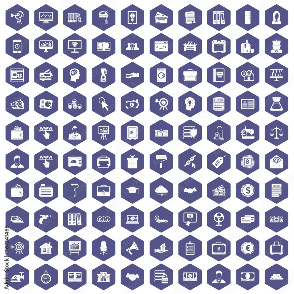 100 lending icons hexagon purple 100 lending icons hexagon purple