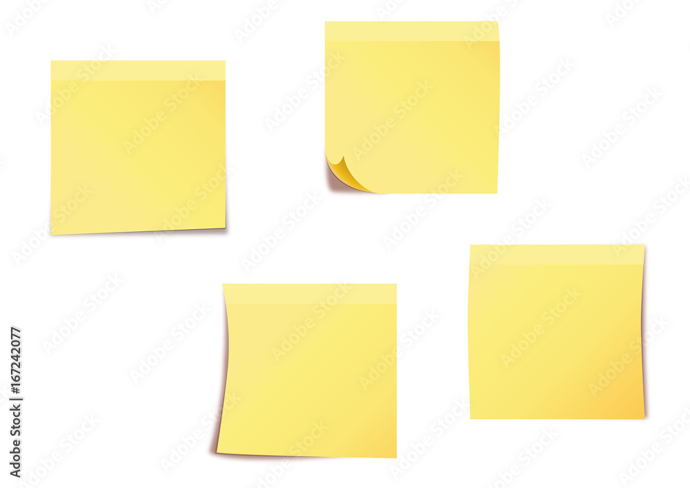 Vector Material Blank Post Paper Sticky Note Yellow Colour Vector Material Blank Post Paper Sticky Note Yellow Colour