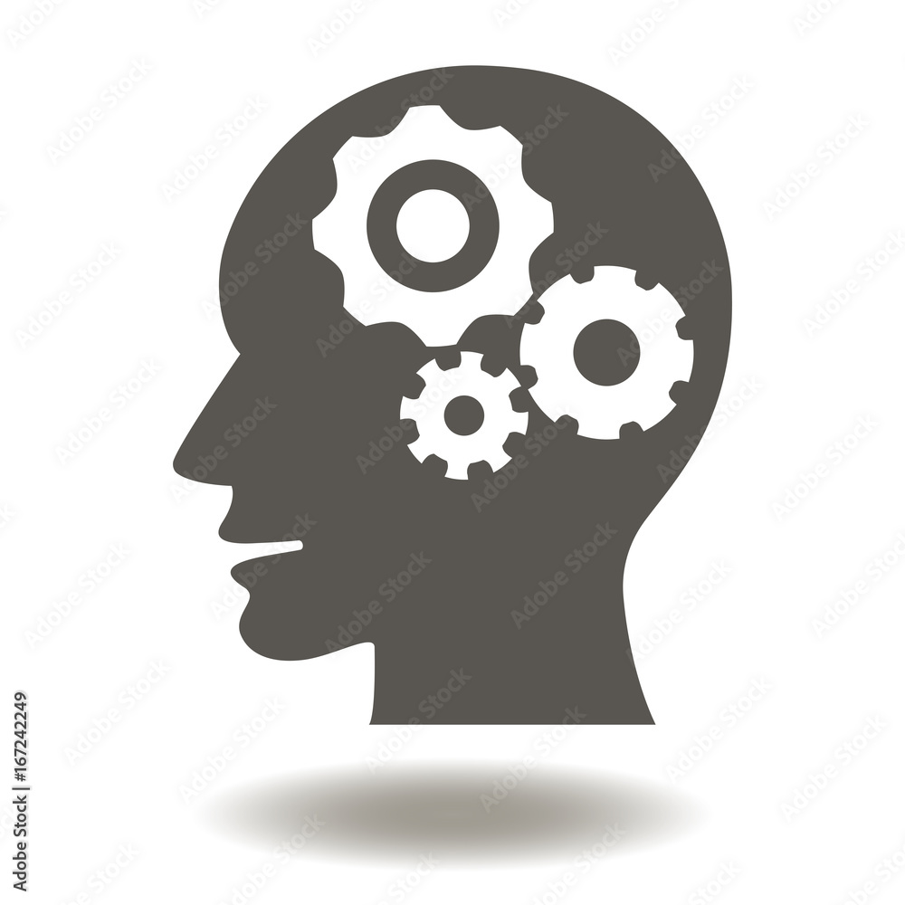 Head Gears Icon Vector. Brainstorm, Ideas Generation, Creativity Logo. Head Gears Icon Vector. Brainstorm, Ideas Generation, Creativity Logo.
