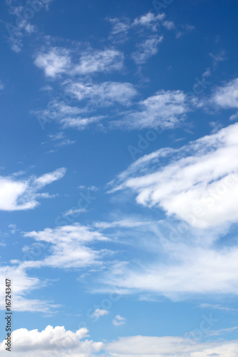 blue sky background with tiny clouds