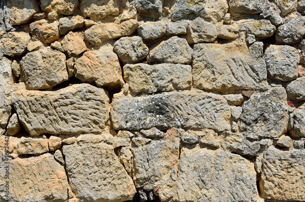 Obraz premium Чуфут-Кале, каменная кладка старого города