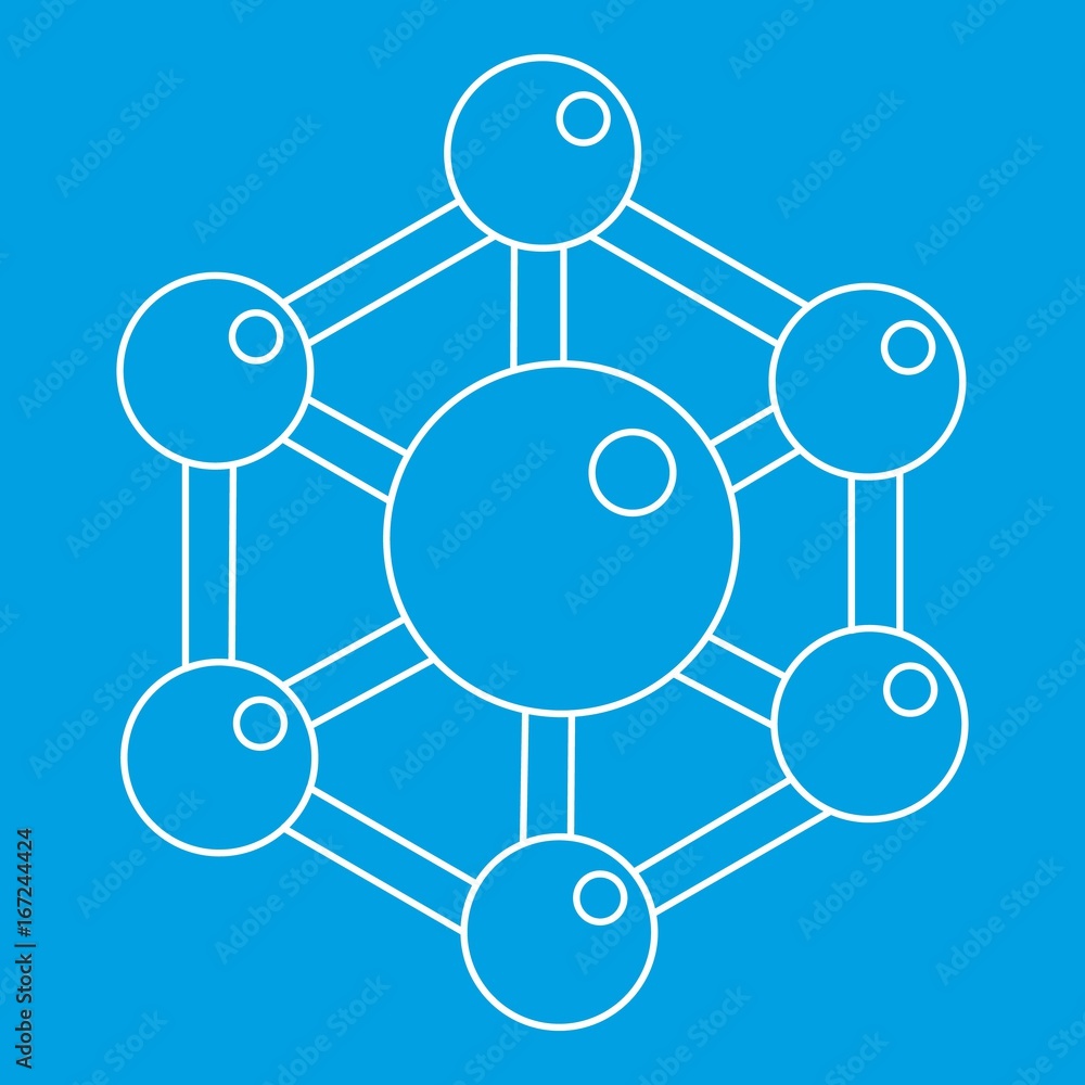Chemical and physical molecules icon outline Chemical and physical molecules icon outline