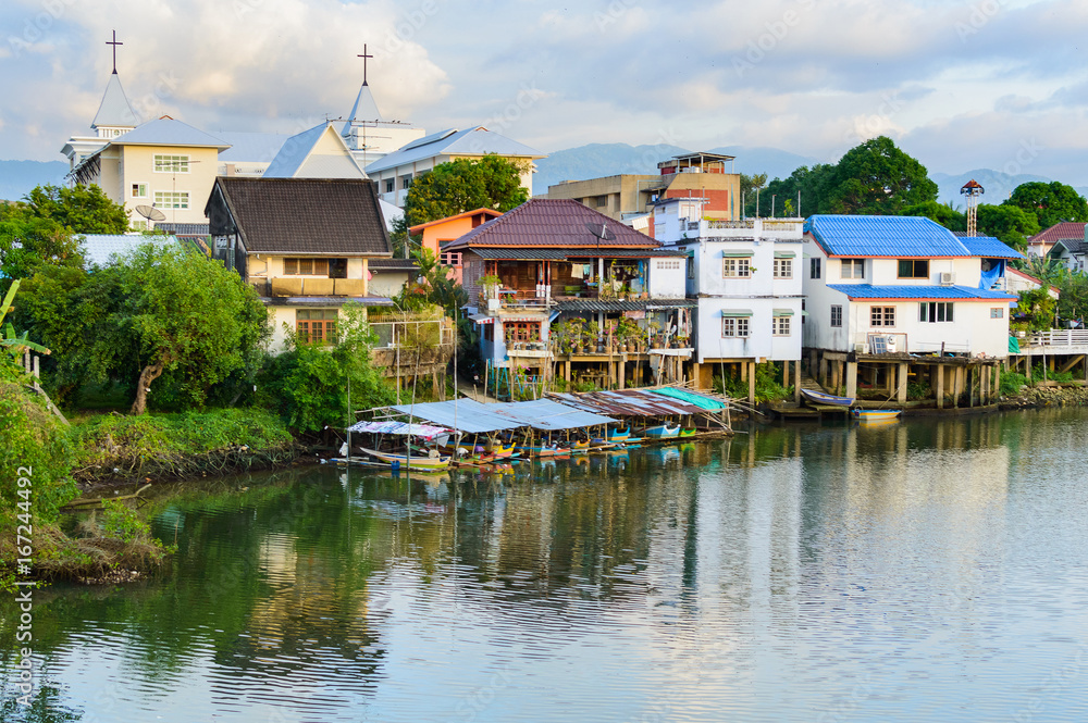 Chang town, Chanthaburi, Waterfront, Thailand Chang town, Chanthaburi, Waterfront, Thailand