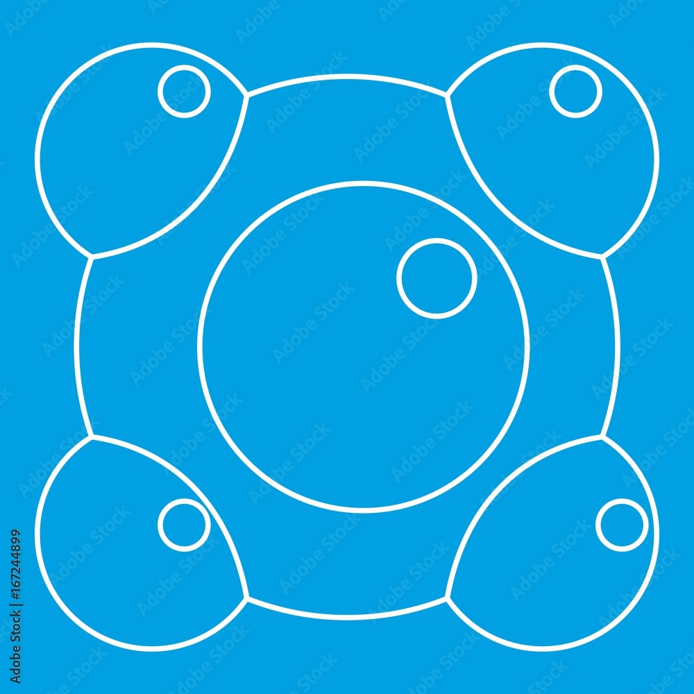 Chemical and physical molecules icon outline Chemical and physical molecules icon outline
