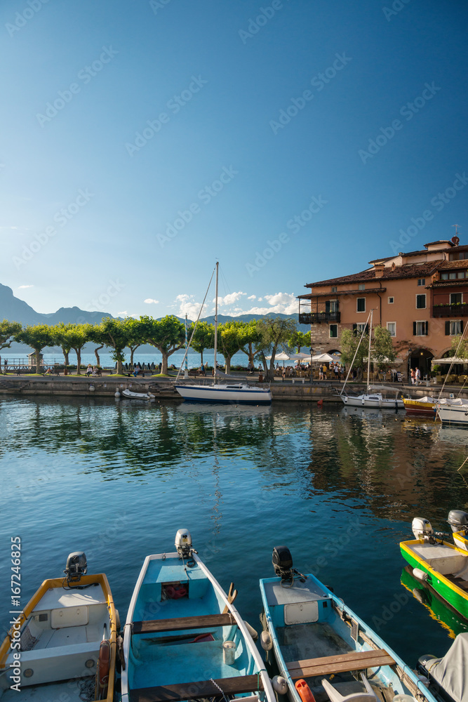 Small harbor of Torri del Benaco, Lake Garda