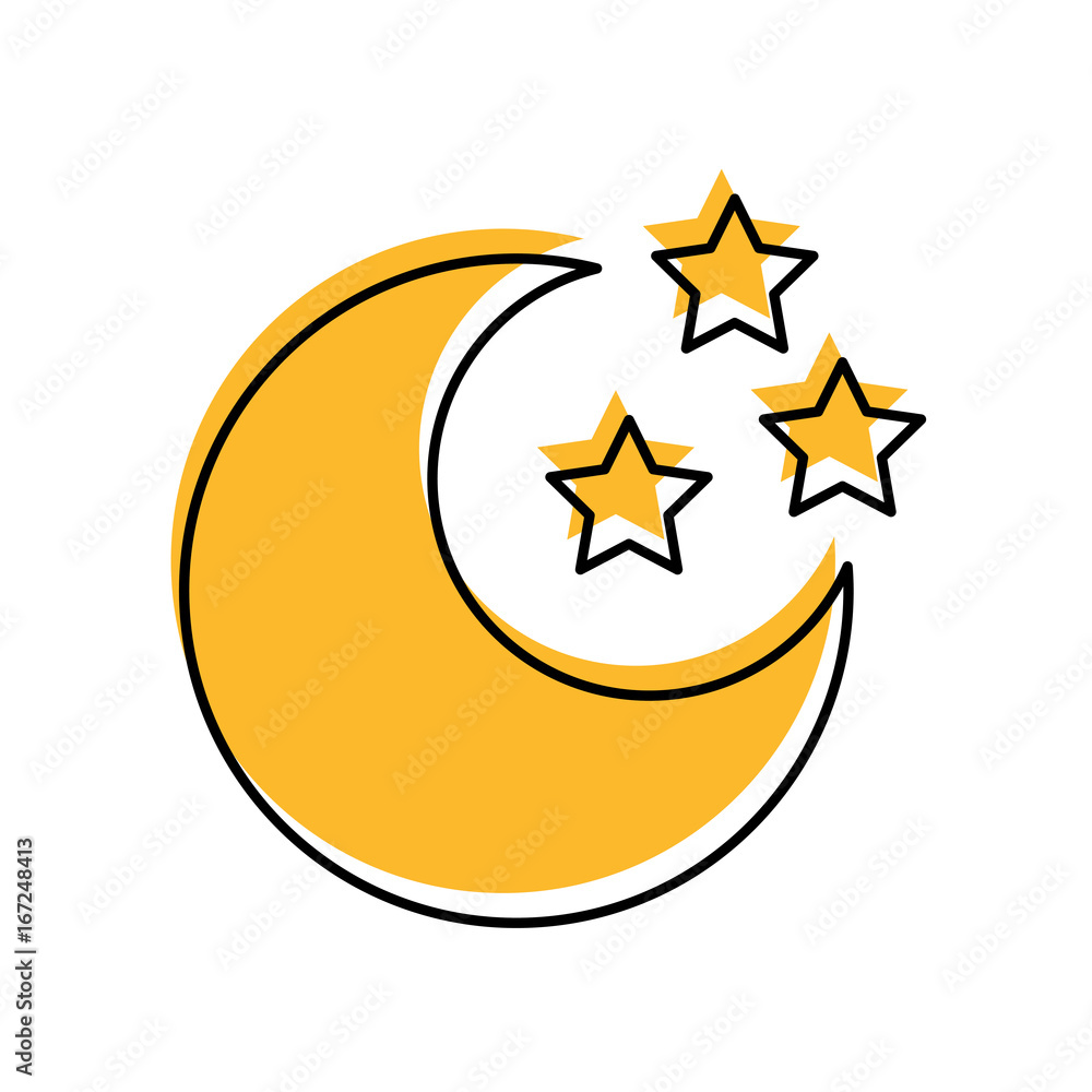 cute moon with stars vector illustration design cute moon with stars vector illustration design