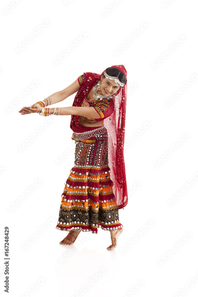 Female dandiya dancer dancing 