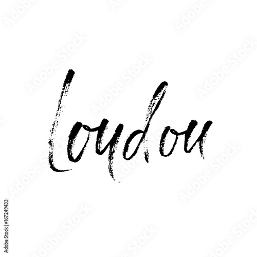 London. City typography lettering design. Hand drawn modern dry brush calligraphy. Isolated vector illustration.