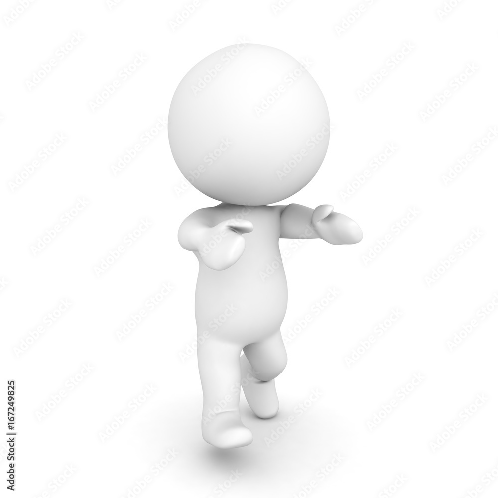3D Character walking like zombie with his arms In front 3D Character walking like zombie with his arms In front