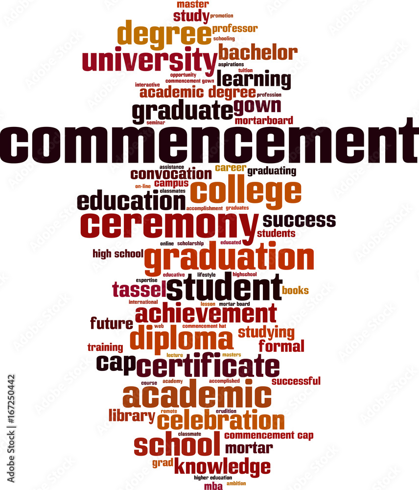 Commencement word cloud Commencement word cloud