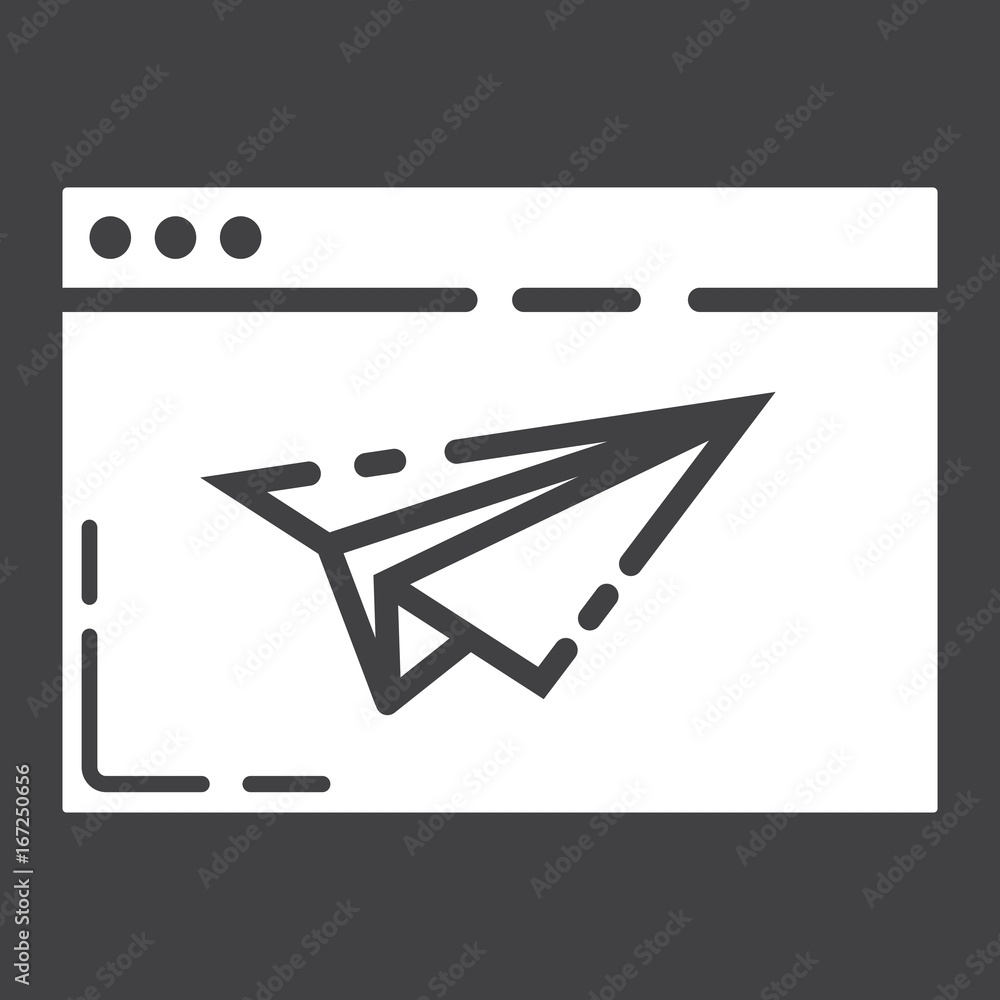Landing Page glyph icon, seo and development, browser sign vector graphics, a solid pattern on a black background, eps 10. Landing Page glyph icon, seo and development, browser sign vector graphics, a solid pattern on a black background, eps 10.