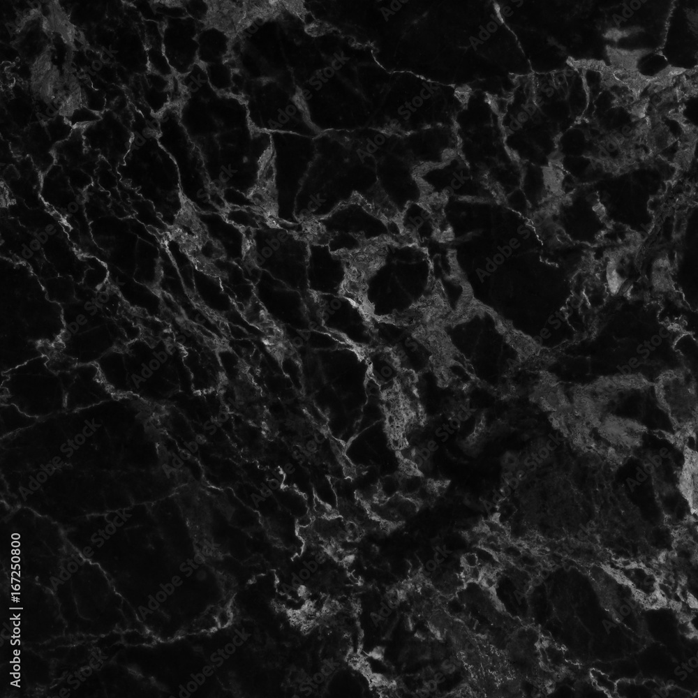 Naklejka premium Black marble natural pattern for background, abstract black and white