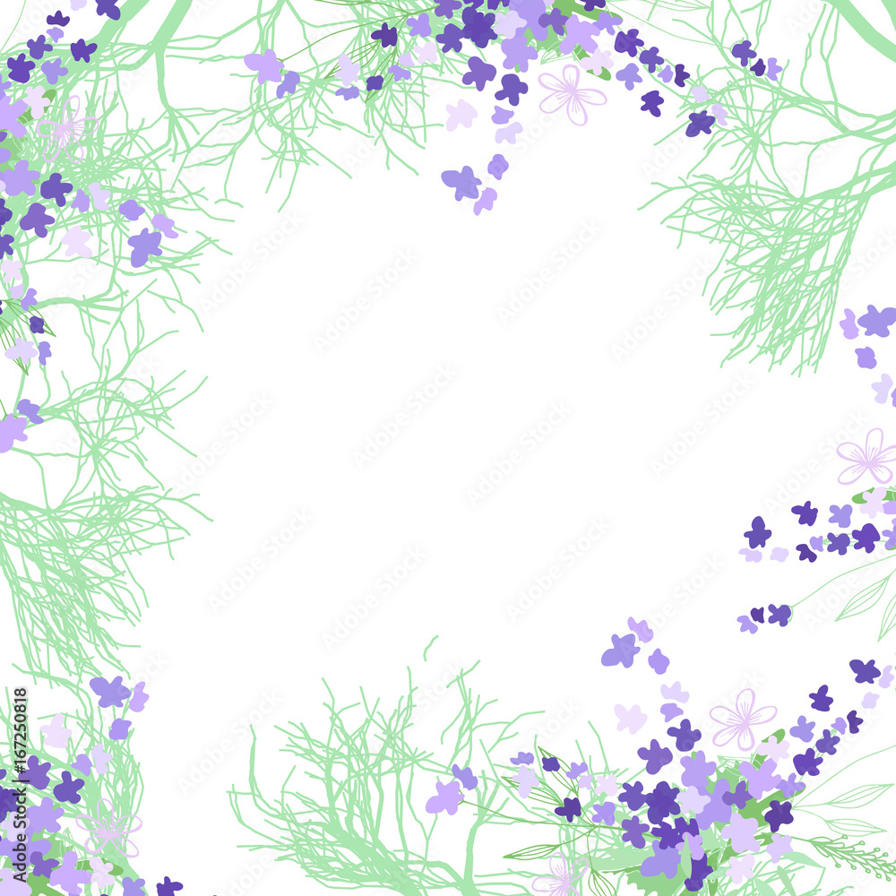 Pattern with summer flowers and leaves on a white background Pattern with summer flowers and leaves on a white background