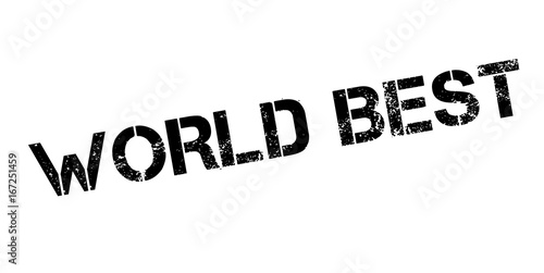World Best rubber stamp. Grunge design with dust scratches. Effects can be easily removed for a clean, crisp look. Color is easily changed.