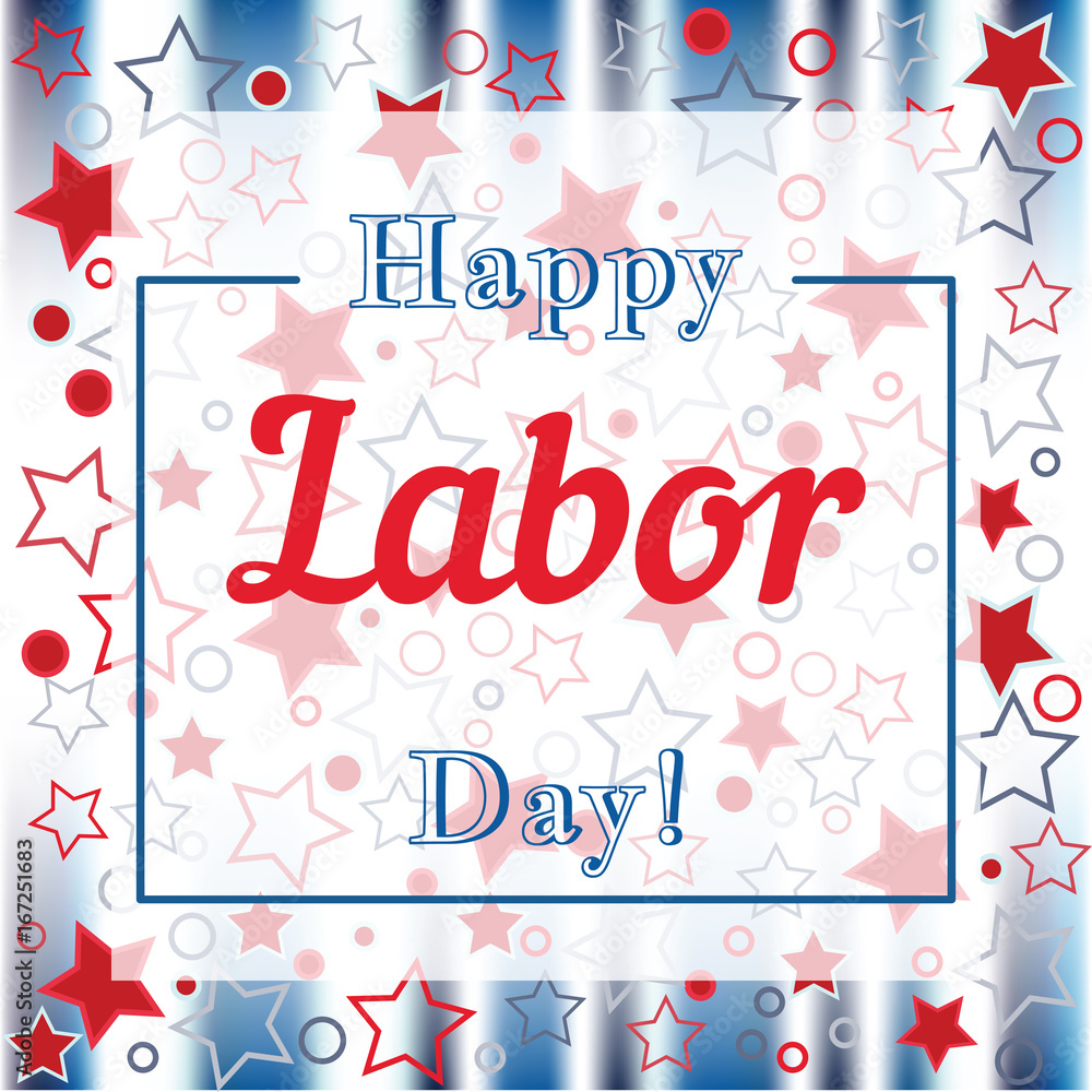 Holiday greetings illustration Labor Day