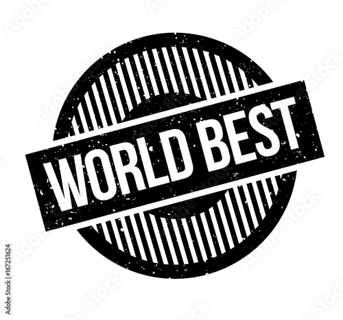World Best rubber stamp. Grunge design with dust scratches. Effects can be easily removed for a clean, crisp look. Color is easily changed.