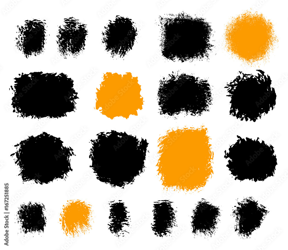 Set of paint elements isolated on white Set of paint elements isolated on white