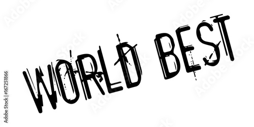 World Best rubber stamp. Grunge design with dust scratches. Effects can be easily removed for a clean, crisp look. Color is easily changed.