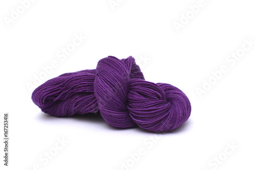 Rich purple hank of yarn