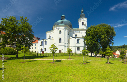 Church in town of Krtiny, Czech Republic photo