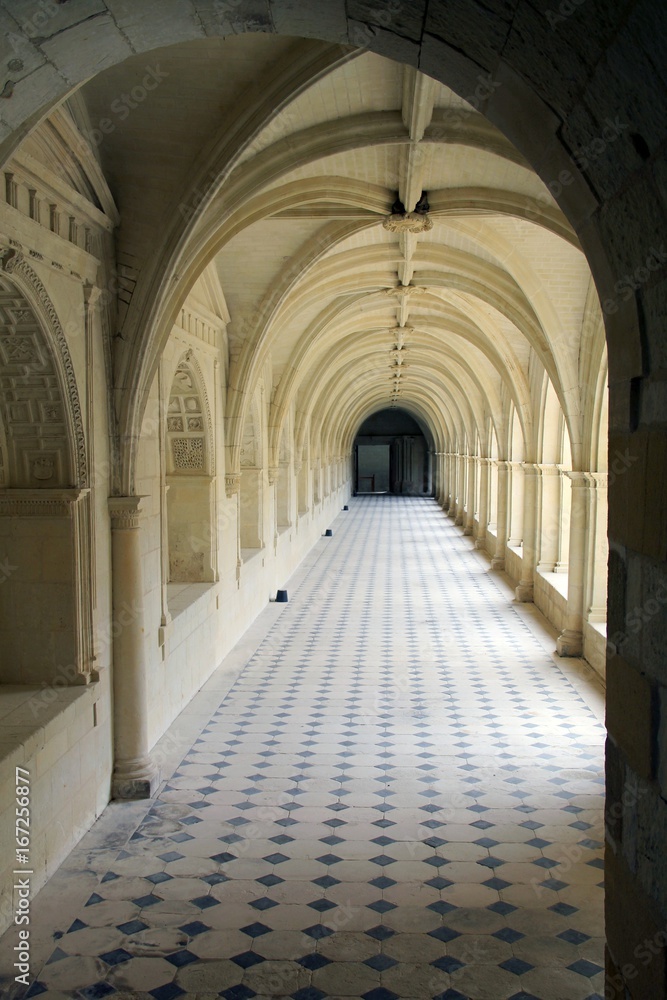 Cloître de l'Abbaye Notre-Dame de Fontevraud en Maine-et-Loire