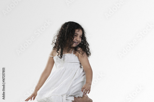 A little girl having fun 