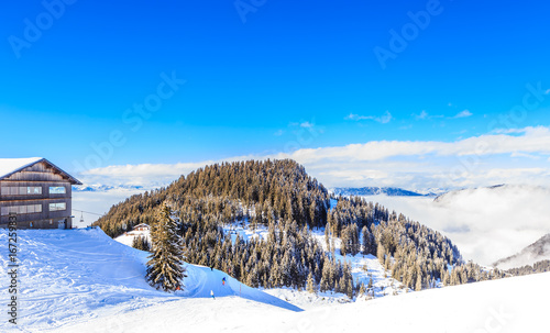 On the slopes of the ski resort Soll  Tyrol  Austria
