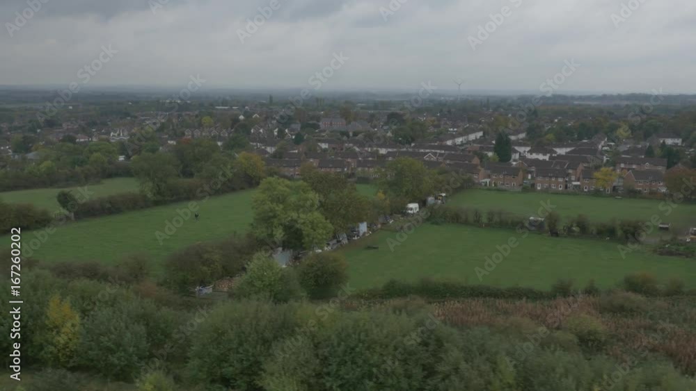 Aerial 13 of Settlement of Houses in Rural Nottingham, UK Aerial 13 of Settlement of Houses in Rural Nottingham, UK
