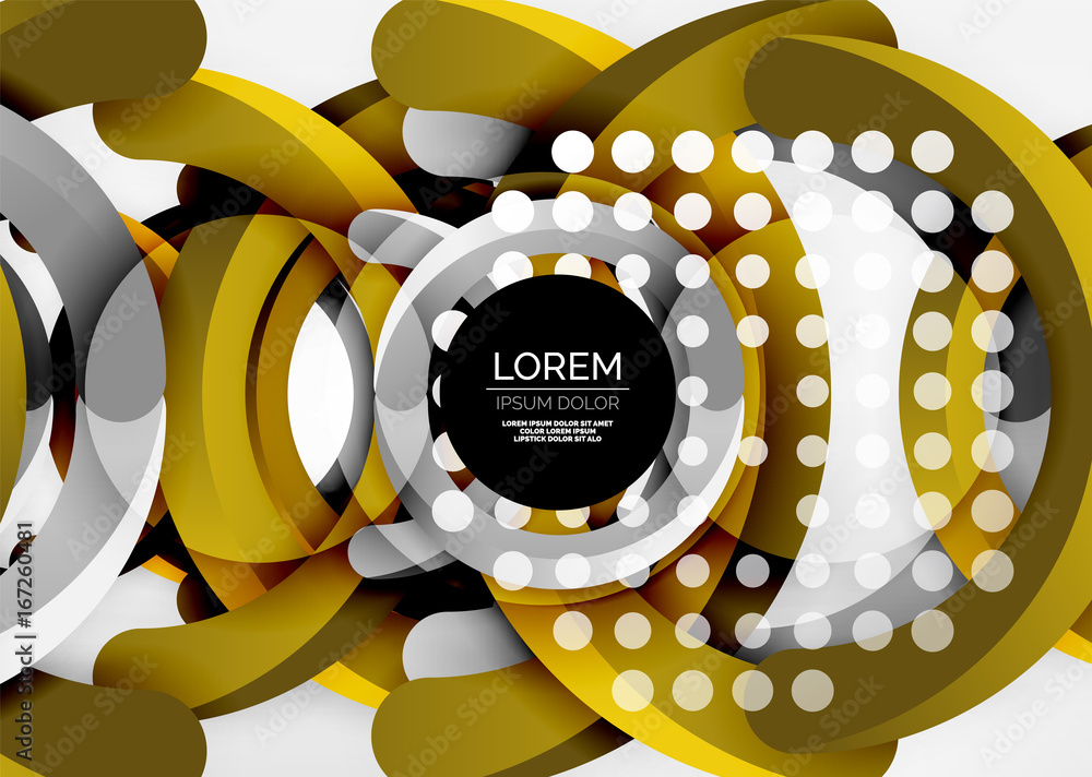 Obraz premium Modern 3d ring vector abstract background