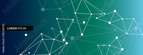 Graphic abstract background. Connect visualization with dots and lines