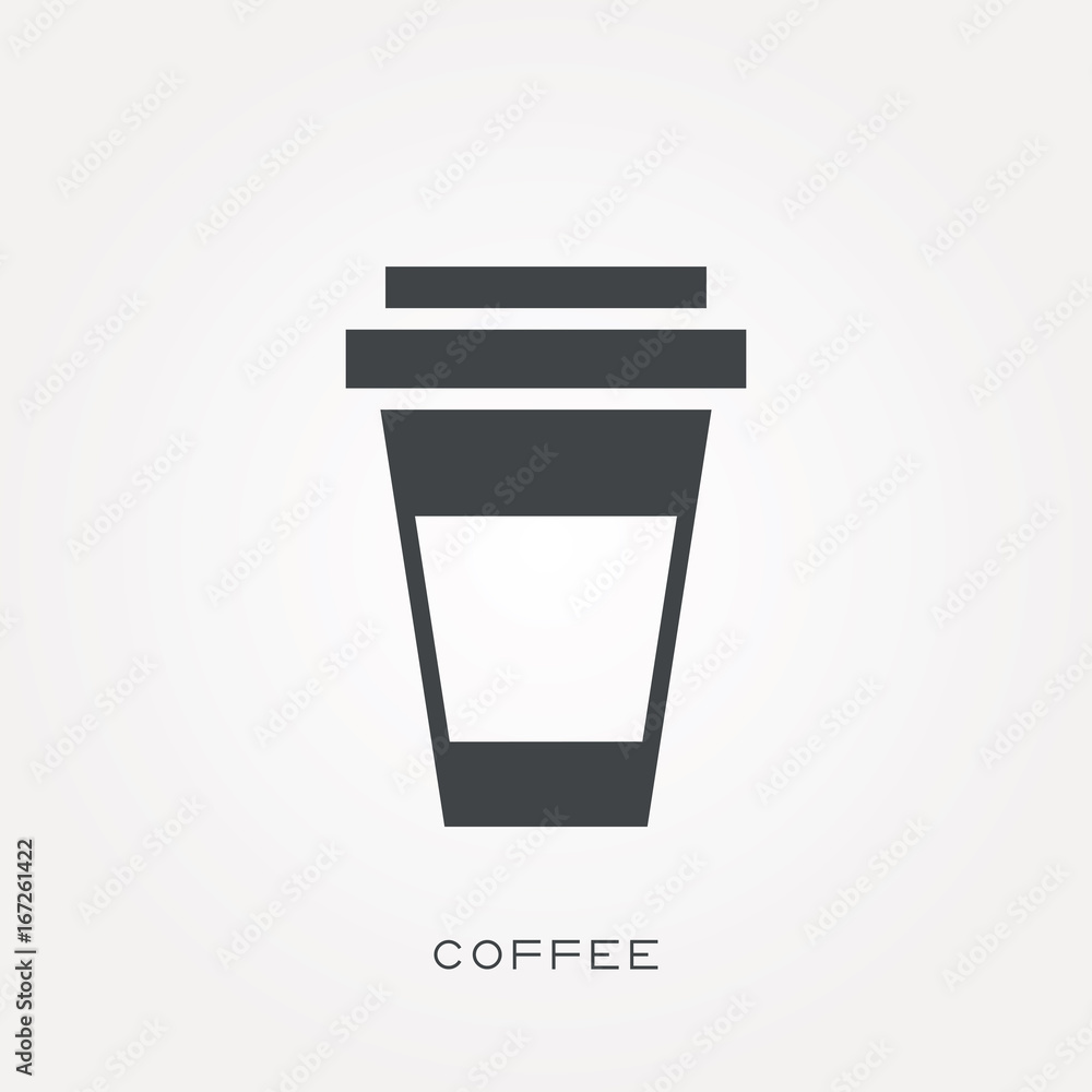 Silhouette icon coffee Silhouette icon coffee