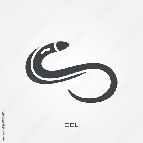 Silhouette icon eel