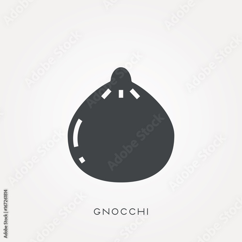 Silhouette icon gnocchi
