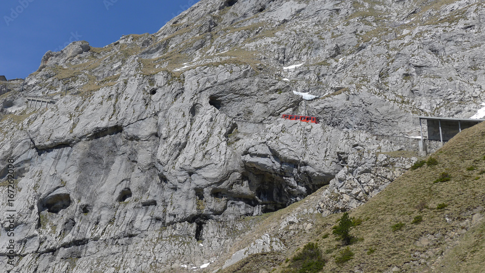 Fototapeta premium Cog Railway at Mount Pilatus