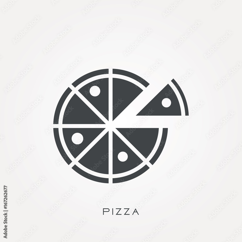 Silhouette icon pizza Silhouette icon pizza
