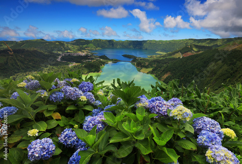 Sete Cidades landscape, Sao Miguel Island, Azores, Europe photo
