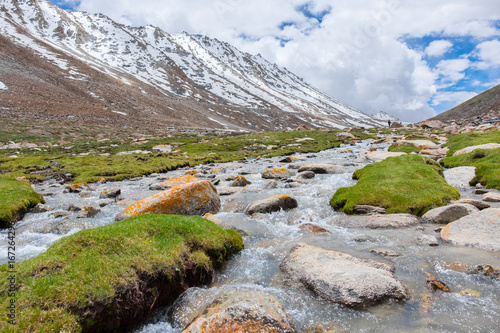Landscape around Leh district in Ladakh, India 