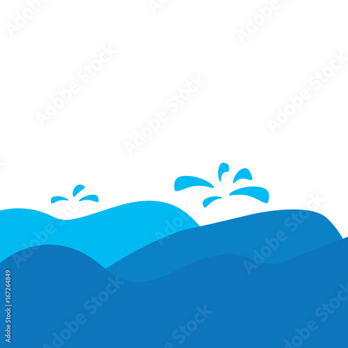 vector illustration of sea waves