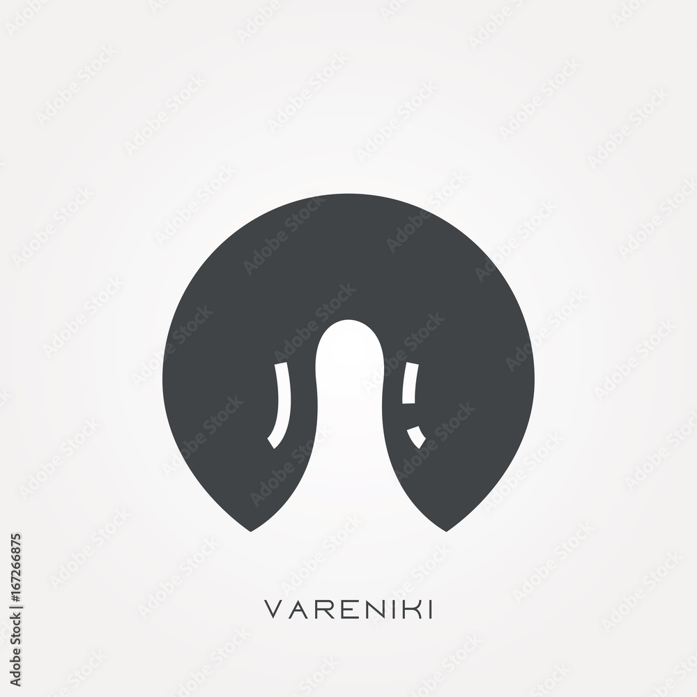 Silhouette icon vareniki Silhouette icon vareniki