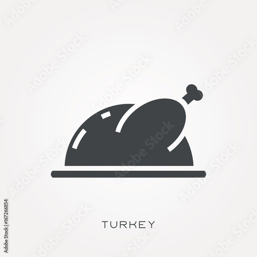 Silhouette icon turkey