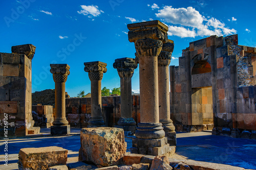 Ruins of the Zvartnos temple in Yerevan