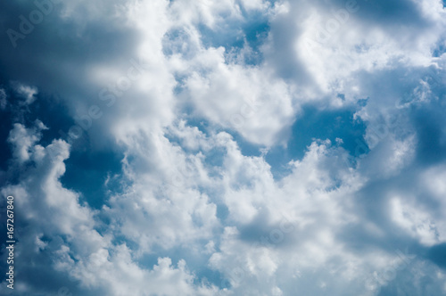 blue sky with clouds sunny weather with sunshine