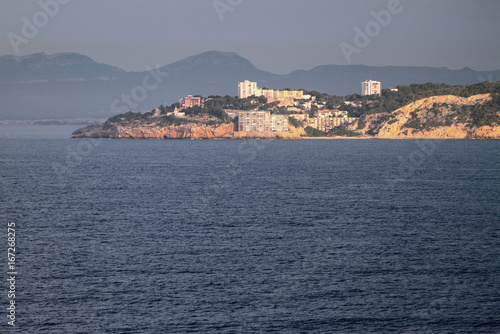 Inhabited residential district on sea coast. Salou, Tarrogona, Spain photo