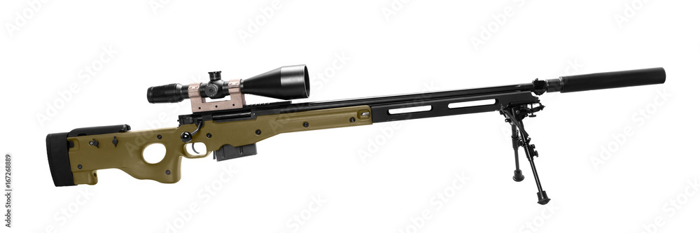 sniper rifle isolated on white sniper rifle isolated on white