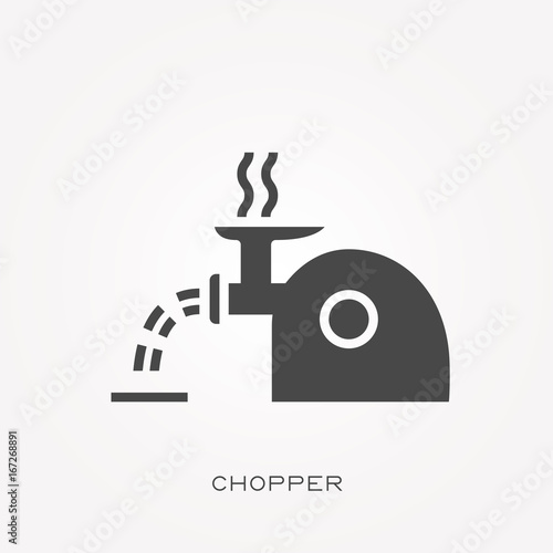Silhouette icon chopper