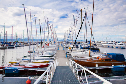 view of a marina in Trondheim