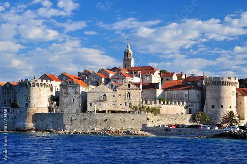Картината върху платно Korcula Korčula houses fort