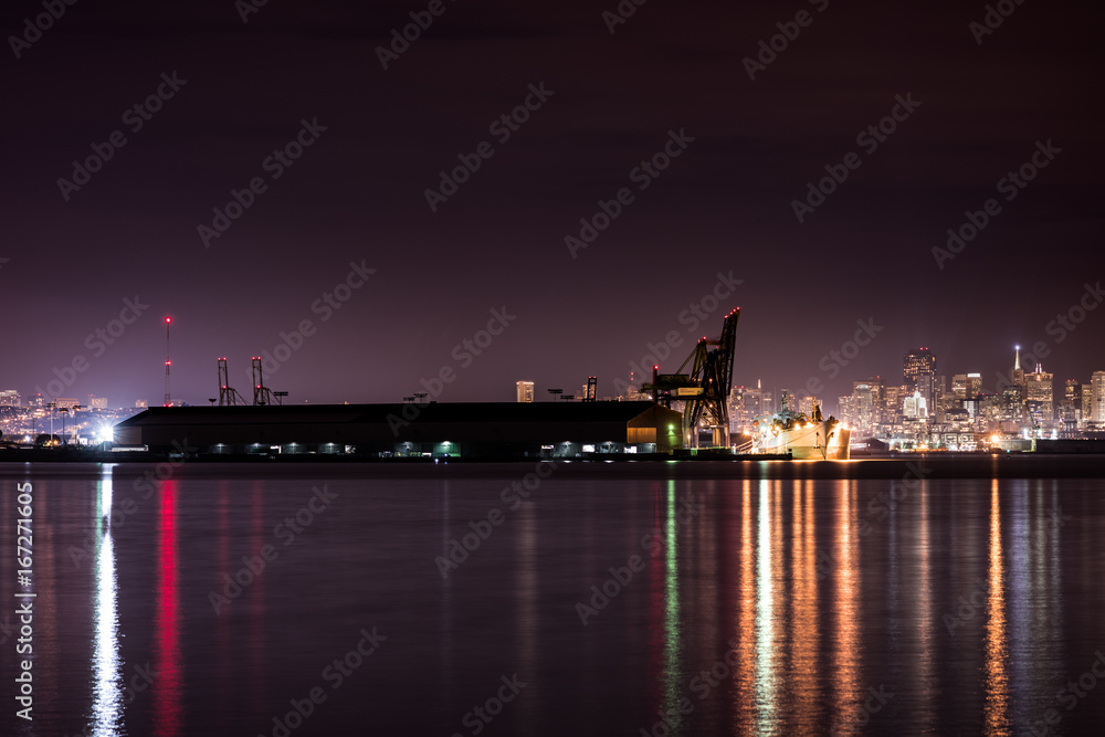 San Francisco Shipyard at Night