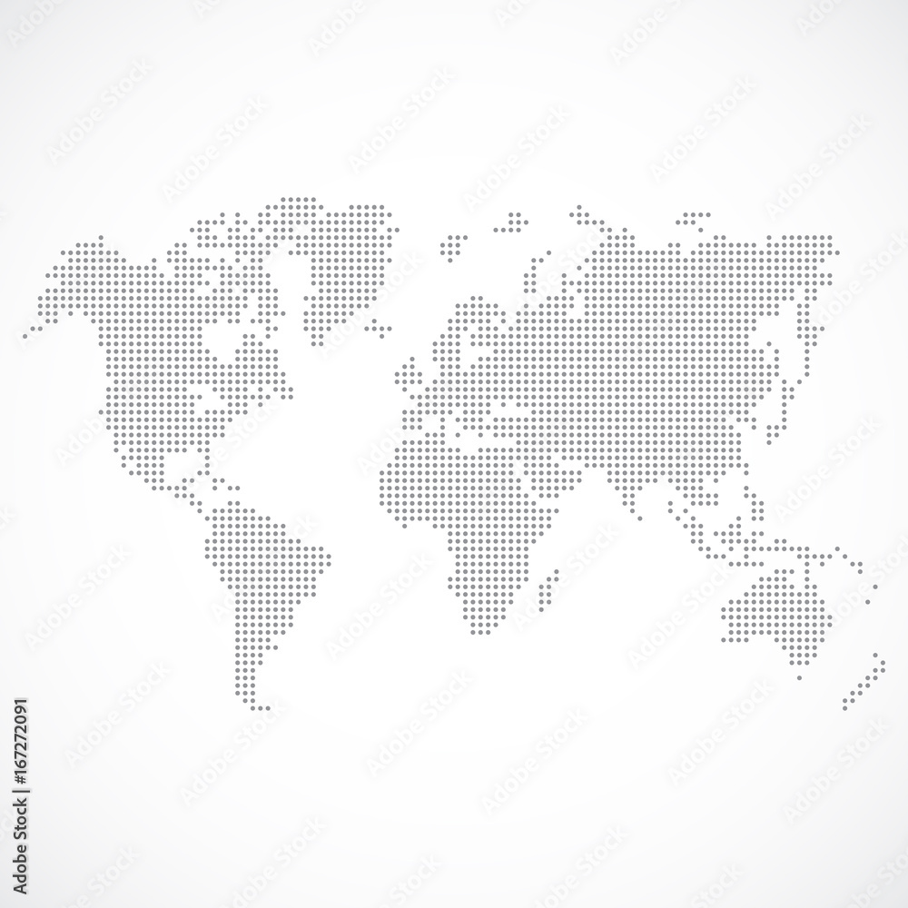 Dotted world map Dotted world map