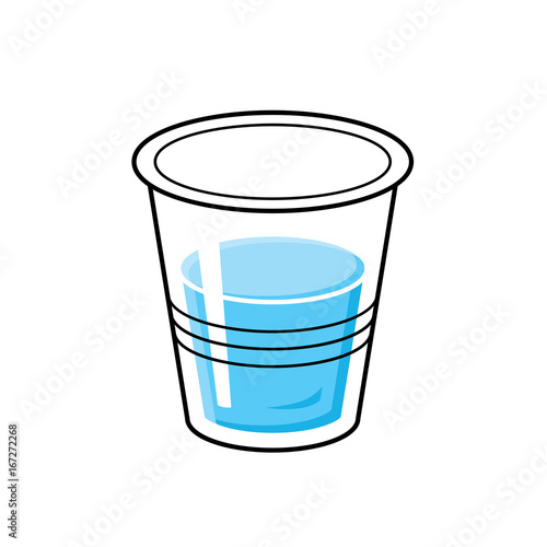 Cup or glass of water isolated.